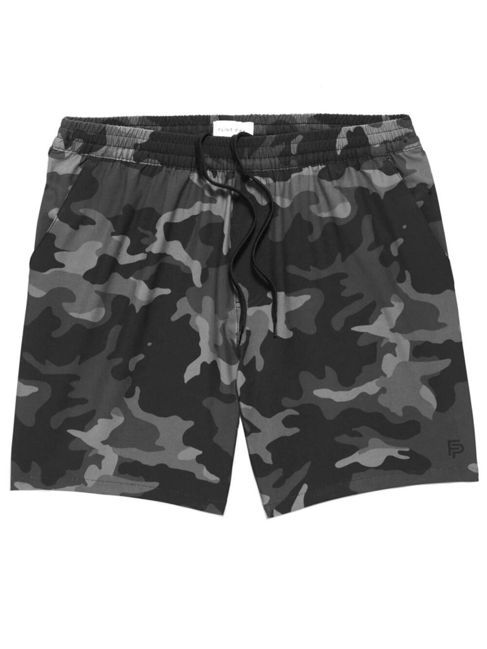 Mens Camo Print Athletic Shorts Flint Park Organic Cotton Elastic Waist Lined Lg
